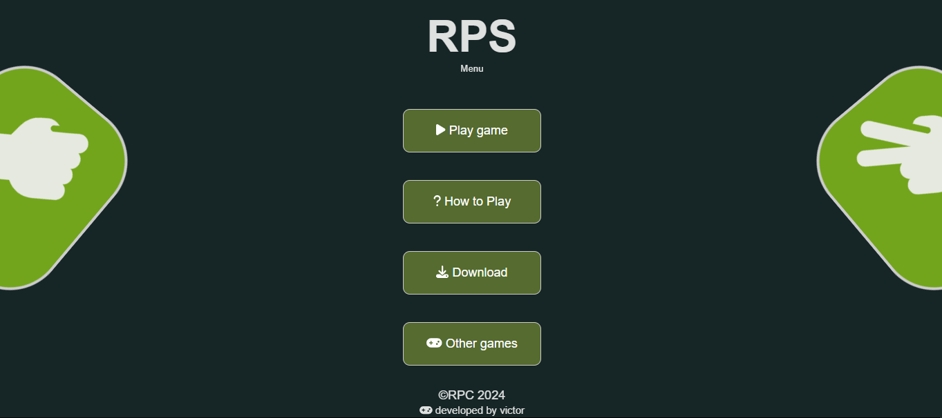 SmartPlay Rock Paper Scissors AI game screenshot, an interactive web game with AI opponent built by Awolesi Victor using JavaScript